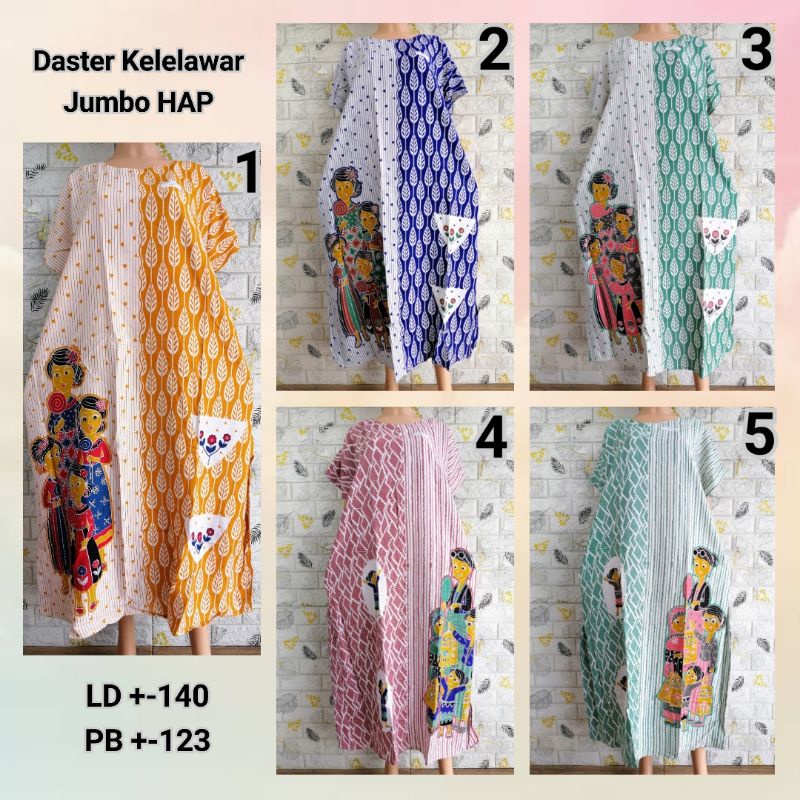 Daster Kelelawar Jumbo HAP Aneka Motif Lowo Bigsize Adem