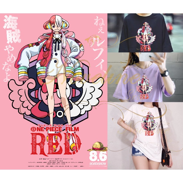 (COD) PREMIUM Kaos ANIME UTA ONEPIECE RED SHANKS DAUGHTER MOVIE Tshirt Anime Lovers One piece Jepang