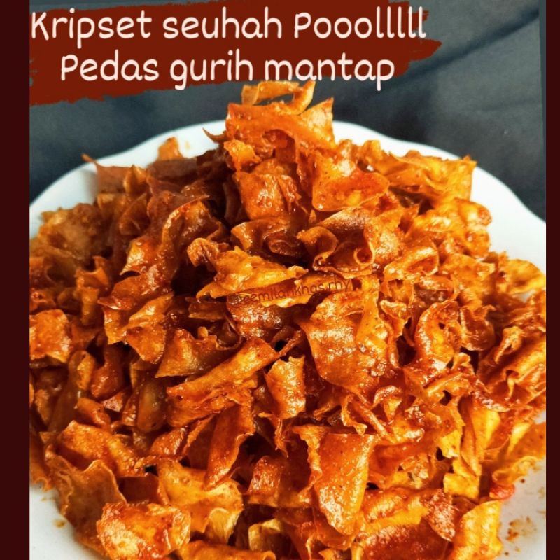 

KRIPSET 500gr/ KERIPIK PEDAS / kripset daun jeruk medok & Fresh