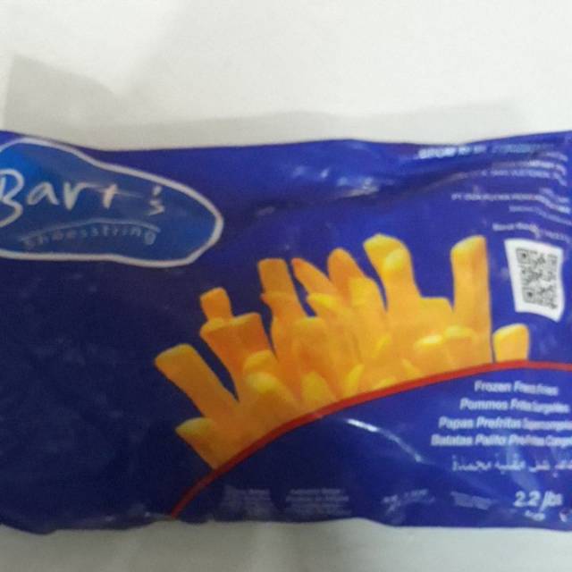 

Kentang goreng bart's shoesstring 1kg