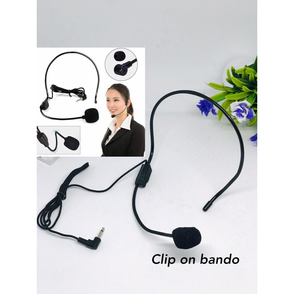 Clip On MIC Microphone with clip 3.5mm RH-09 KABEL PANJANG 3M / RH11/RH12 KABEL 1.5METER /bando mic