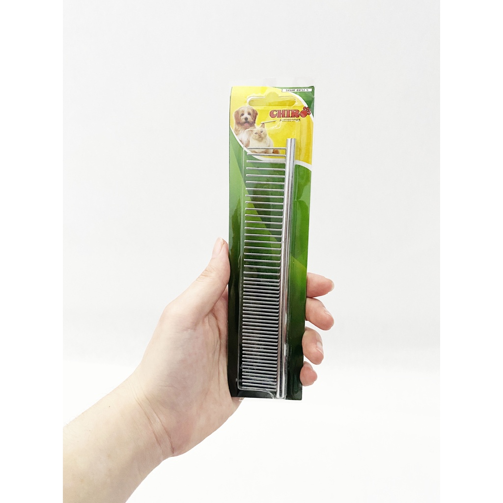 Sisir Besi Chrome Bulu Anjing Kucing 2 Sisi - Dog/Cat Comb
