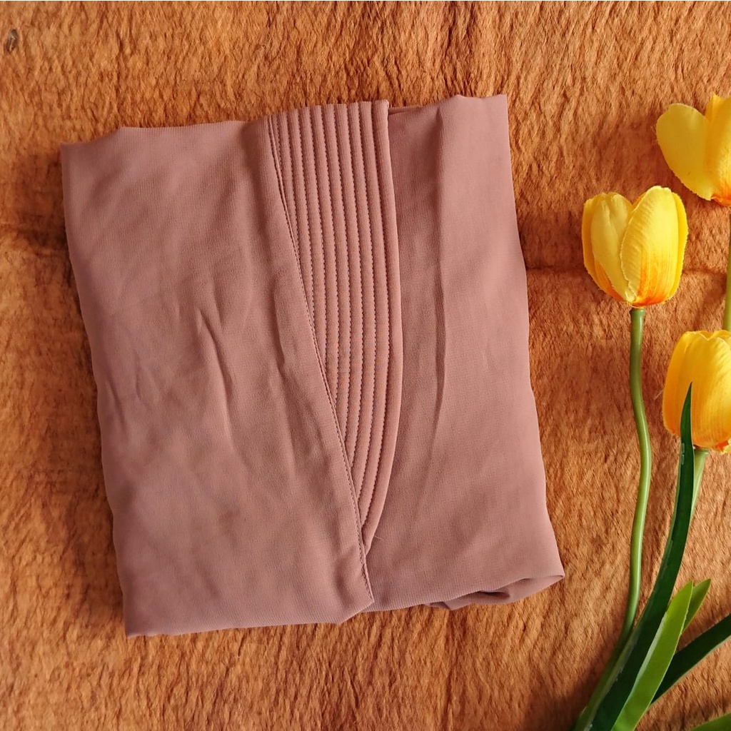 Jilbab Instan Ceruty 2 Layer Oval Jumbo Polos/Khimar Ceruty Sayana-Cokssu