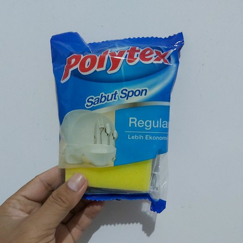 Sabut Spon | Polytex | 2 lapis kuning hijau