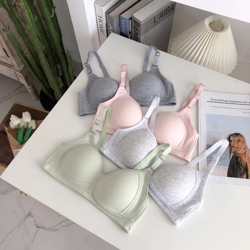 【 Bra Mall 】BM-047 Bra Tanpa Kawat Anti Kendur Bahan Katun Untuk Wanita