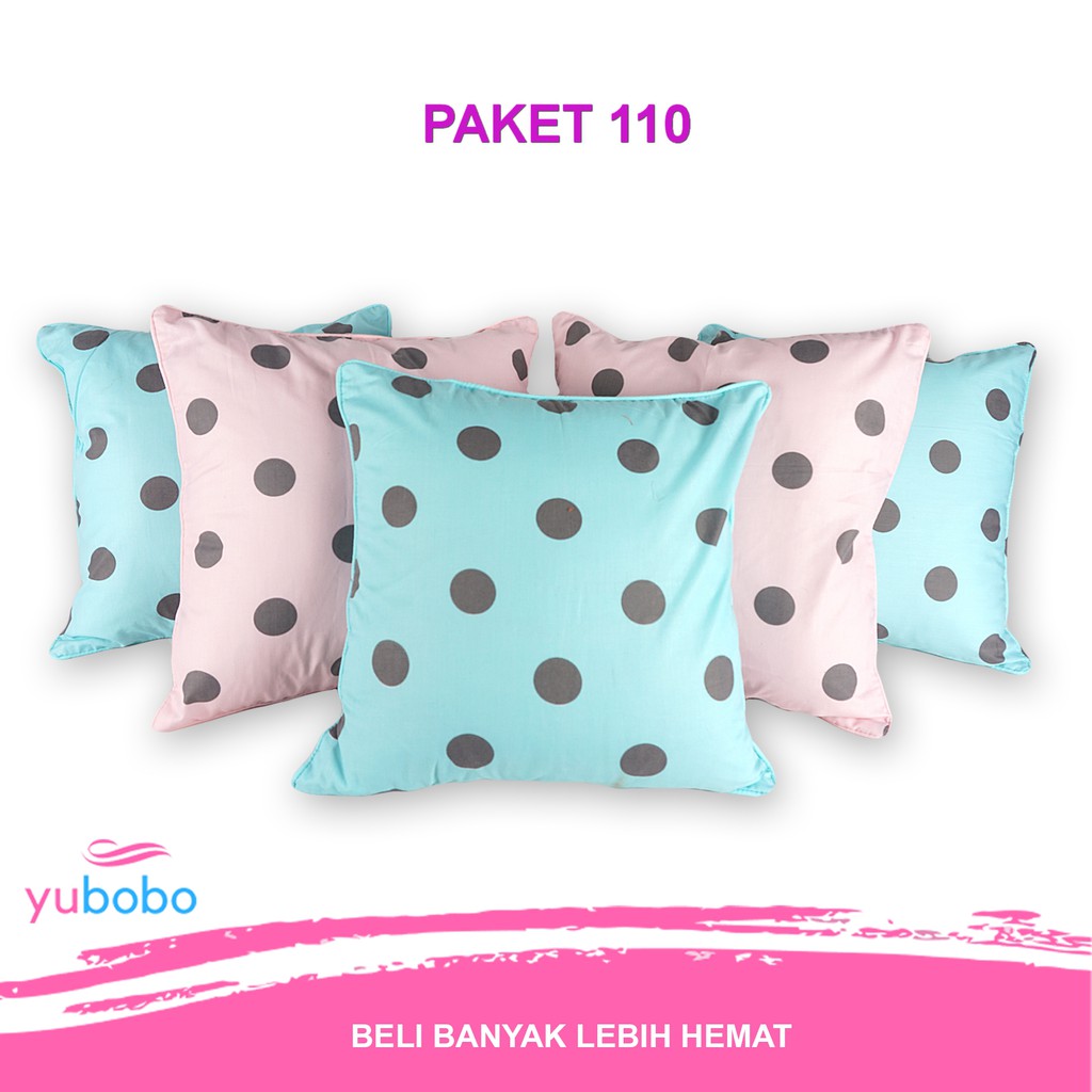 Cover Sofa Bed [Bayar Ditempat] Paket Bantal (1 Set 5 Pcs) Sopa (Hanya ) Yubobo 110 sarung sofa bed 