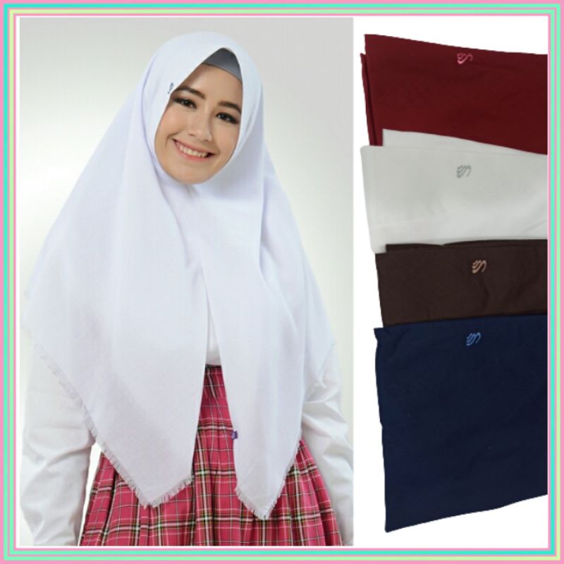 Kerudung Jilbab Hijab Instan Anak Sekolah Rabbani Seny Segiempat Instan