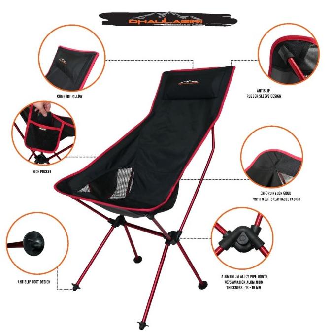 PROMO Kursi Lipat Outdoor Folding Chair Portable Chair Dhaulagiri Fc 803