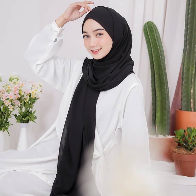 180x75 JILBAB PASHMINA CROCHET CERUTY BABYDOLL / PASHMINA PICOT CERUTY