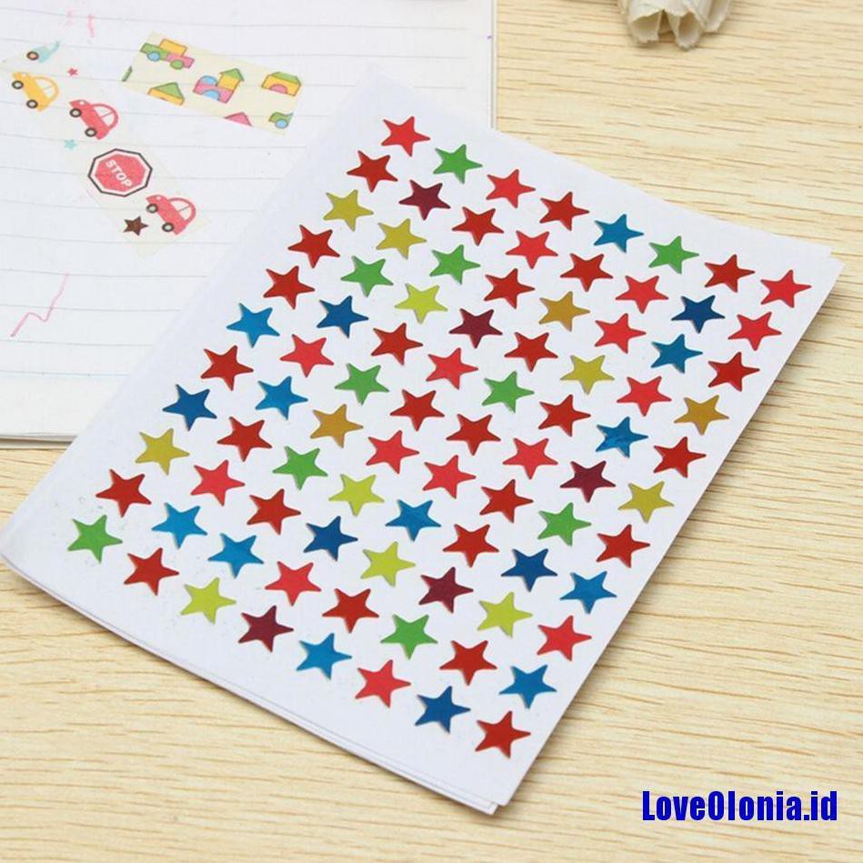 

4.4 SALE 880pcs Stiker Label Bentuk Bintang Untuk Reward Anak Sekolah