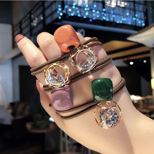 OSM JKT F5168 (1 PC ) Ikat Rambut Korea Geometri / Kuncir Rambut / Aksesories Rambut Wanita-3