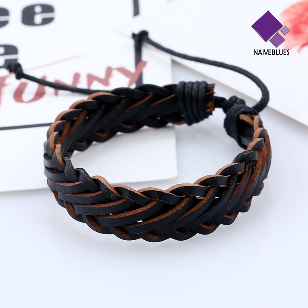 Gelang Tali Bahan Kulit Imitasi Untuk Wanita