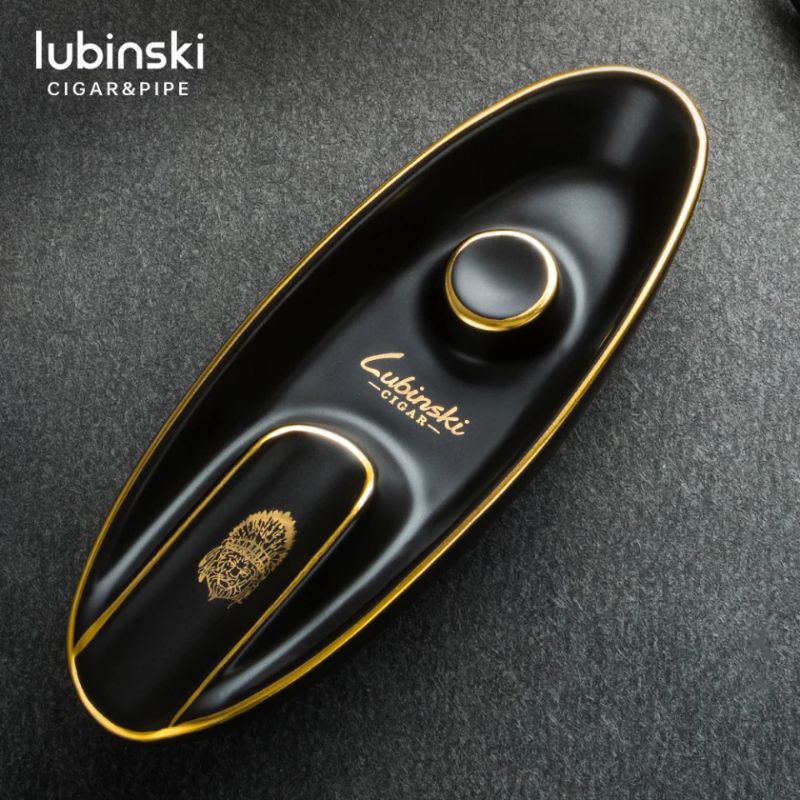 Lubinski Ashtray /Asbak bentuk perahu keramik antik mewah portable (YJA-20009)