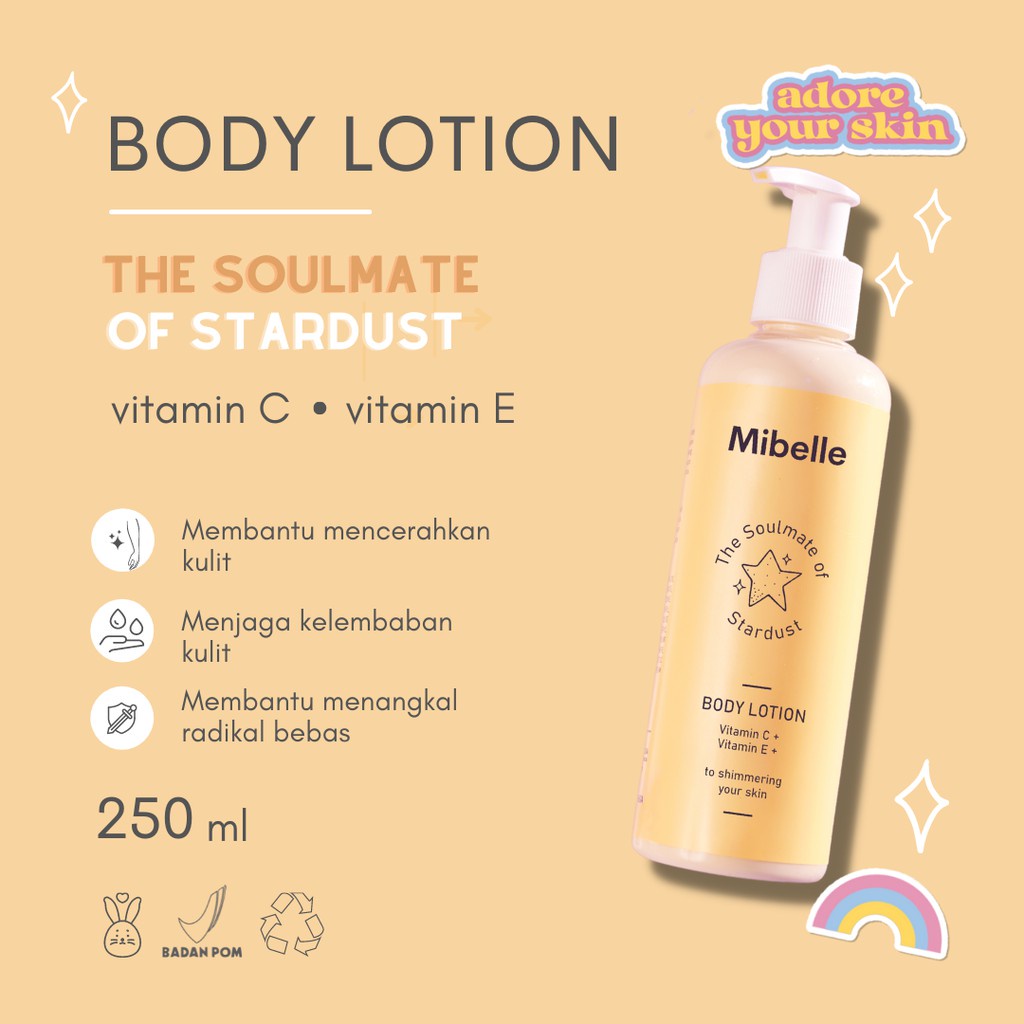 MIBELLE BODY LOTION ALPHA ARBUTIN VITAMIN E 250ML