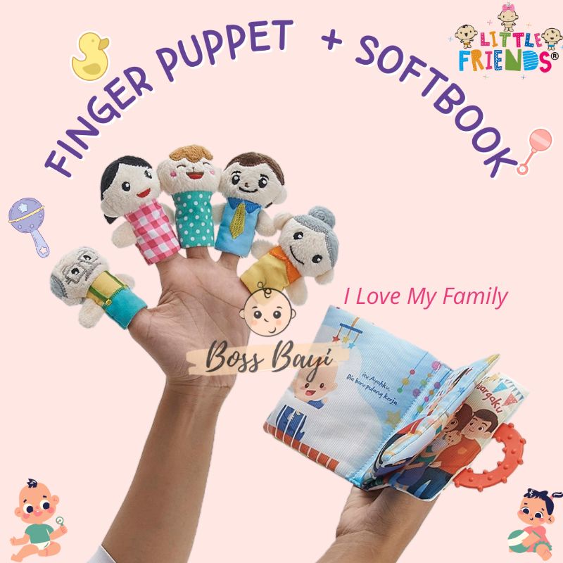 LITTLE FRIENDS Finger Puppet Animal / Mainan Boneka Jari Karakter Binatang Bayi Anak