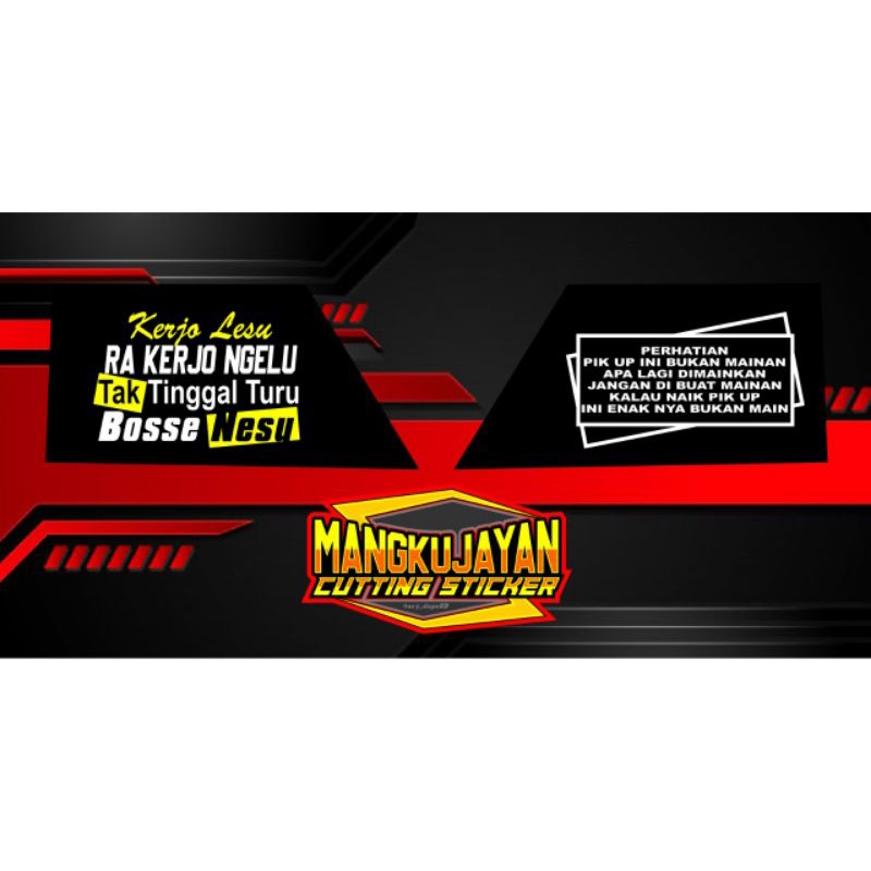 sticker kaca mobil pick up