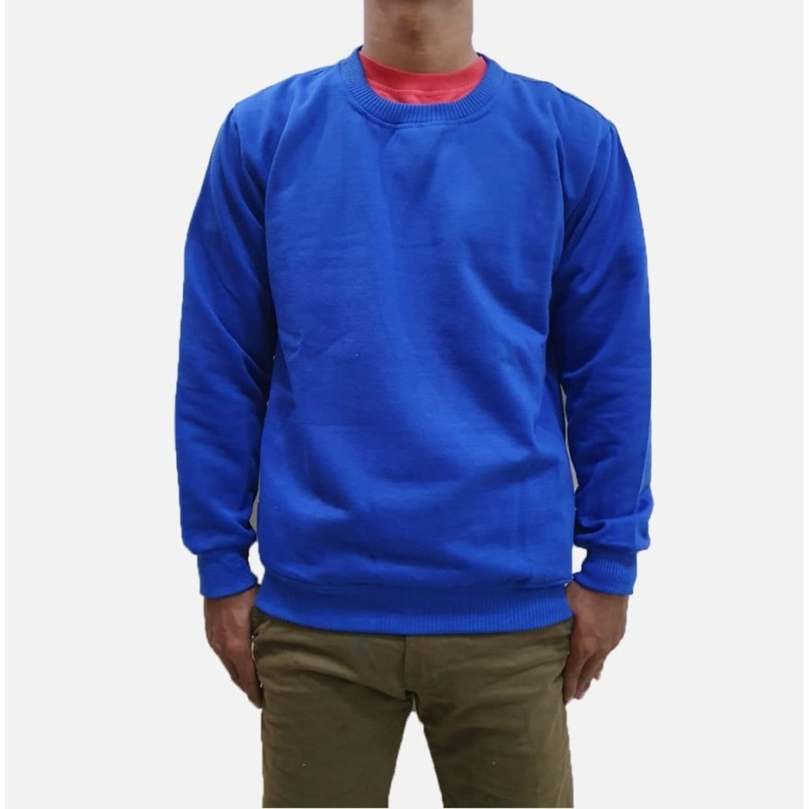 SWEATER POLOS BASIC CREWNECK PRIA WANITA KEREN MURAH SEHARI HARI