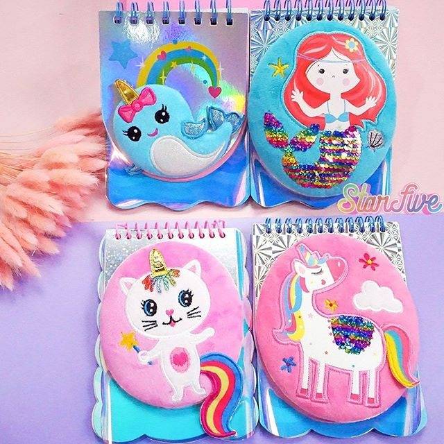 

NOTEBOOK GLITTERY SPIRAL MEDIUM STARFIVE - BUKU NOTEBOOK ANAK LUCU