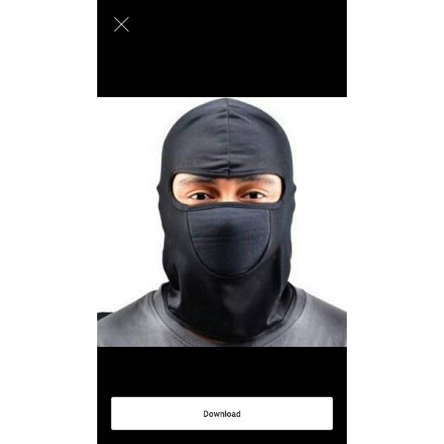 Masker ninja polos dan motif merek BJ bahan bagus