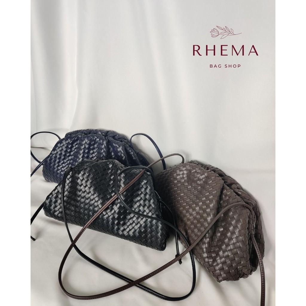 [READY STOCK] Tas Wanita Serut Kerut Tas Anyam Selempang Kekinian (Impor)