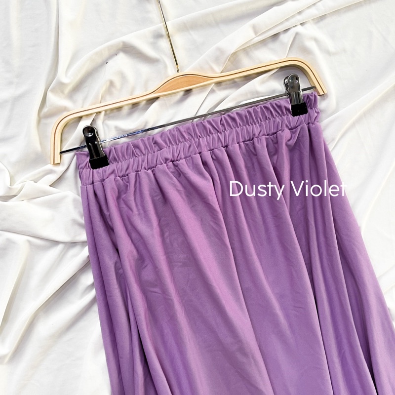 ROK POLOS MAYUNG PREMIUM / BASIC SKIRT / ROK PERREMPUAN / SKIRT / M FIT TO XLL-DustyViolet