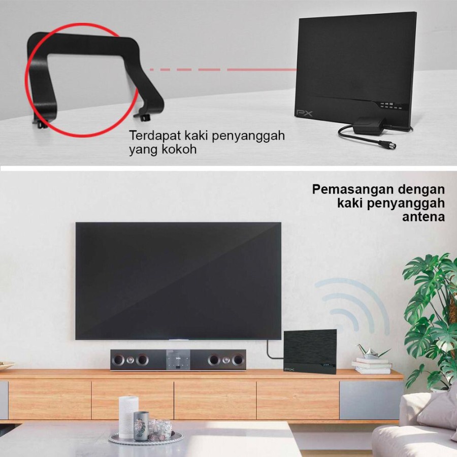 PX HDA-7000 Antena TV Digital Analog Booster Indoor - Garansi Resmi PX