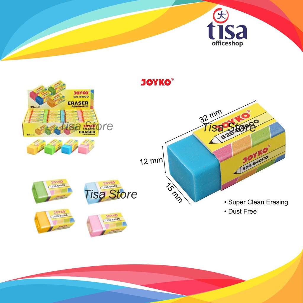 

Penghapus Joyko Eraser 526-B40CO [1 pcs]