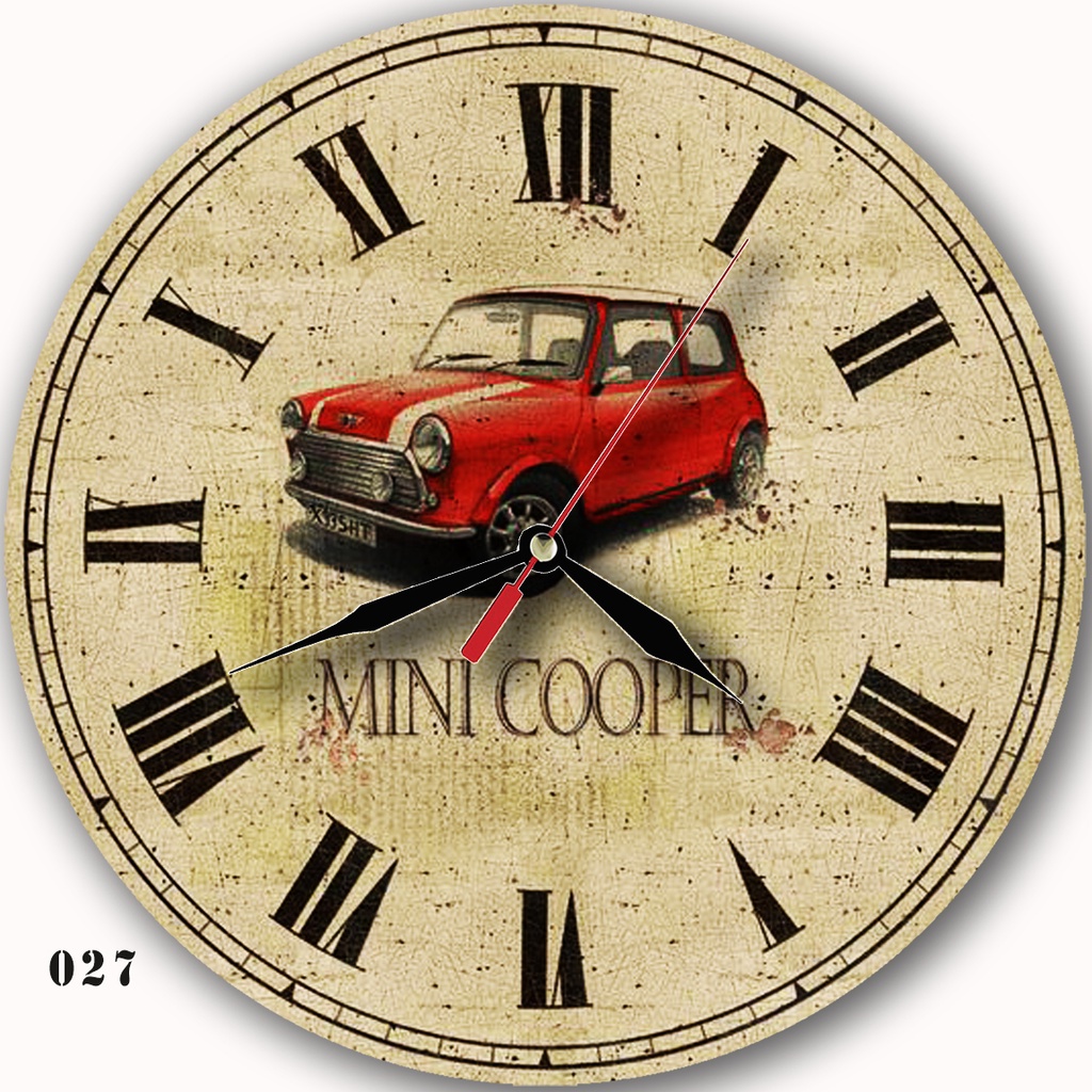 JAM DINDING CUSTOM MINI COOPER MOBIL CLASIC