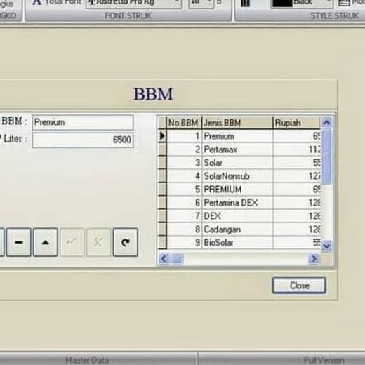 ✺ Software Aplikasi Program Struk SPBU Bensin ➤