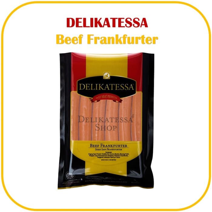 

DELIKATESSA Beef Frankfurter Sosis Sapi Frankfurter Halal Premium