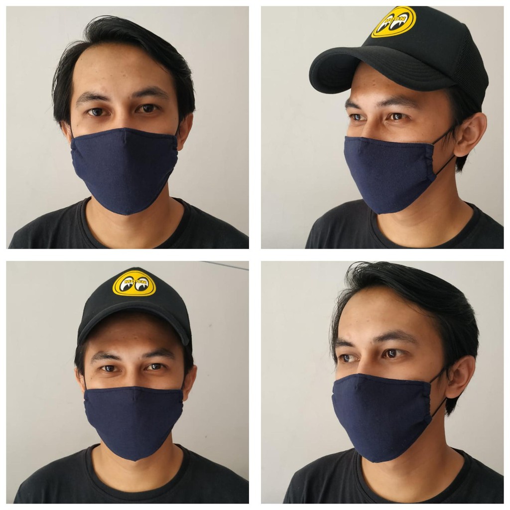 Masker Kain Anti Debu dan Polusi Bahan Fleece + Cotton