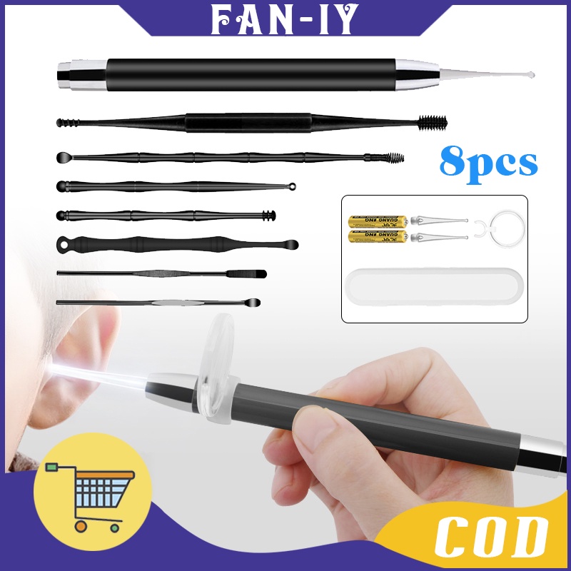 Alat Pembersih Telinga 8pcs Alat Telinga Korek Kuping Stainless Steel / Pembersih Telinga Bayi