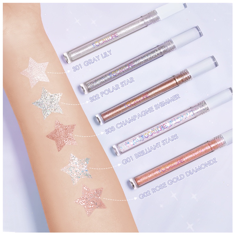 (READY &amp; ORI) Focallure Glittering Liquid Eyeshadow Cair FA195 FA 195 waterproof tahan lama viral