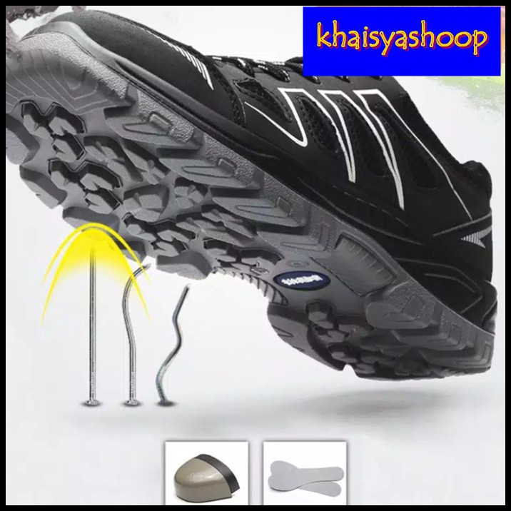 Safety Shoes / Sepatu Safety Hitam List Putih Model Boot Import / Sepatu / Sepatu Safety Import