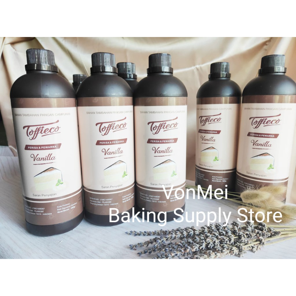 

TOFFIECO Vanilla Paste Perisa Pasta Vanila 1000 g 1 Kg Liter Wangi