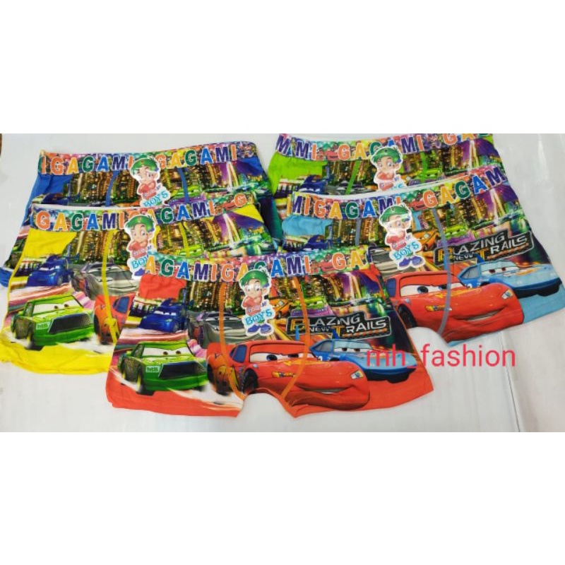 12PCS BOXER  MURAH ANAK COWO MOTIF LUSINAN GROSIR