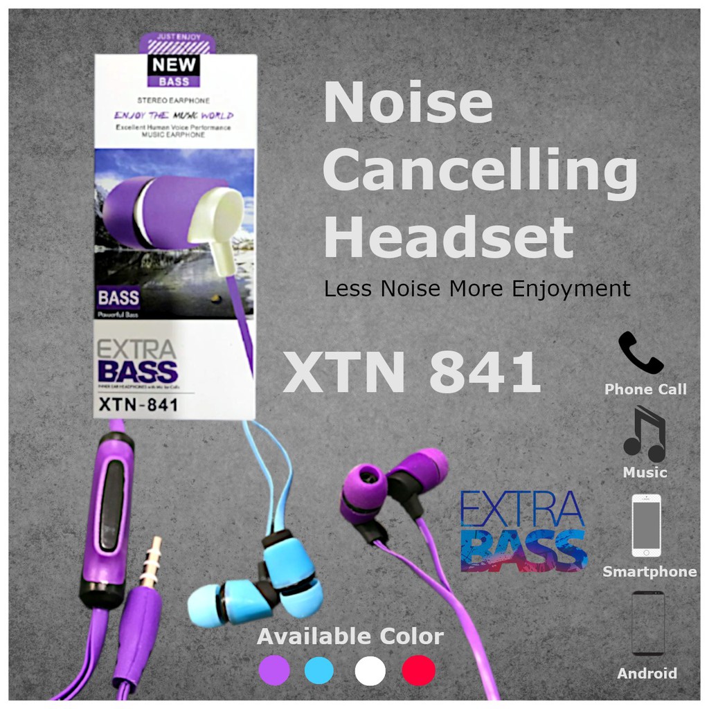 Headset handsfree earphone Universal xtrabass XTN 841