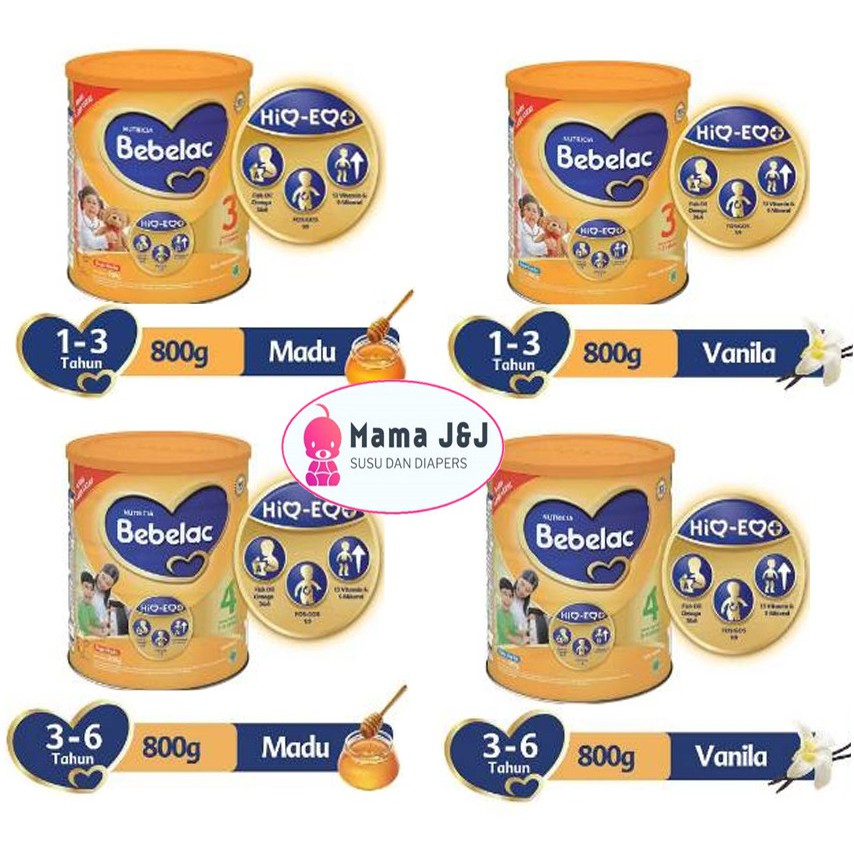 

BEBELAC 3 / 4 Madu Vanilla 800 grm ( Kaleng )