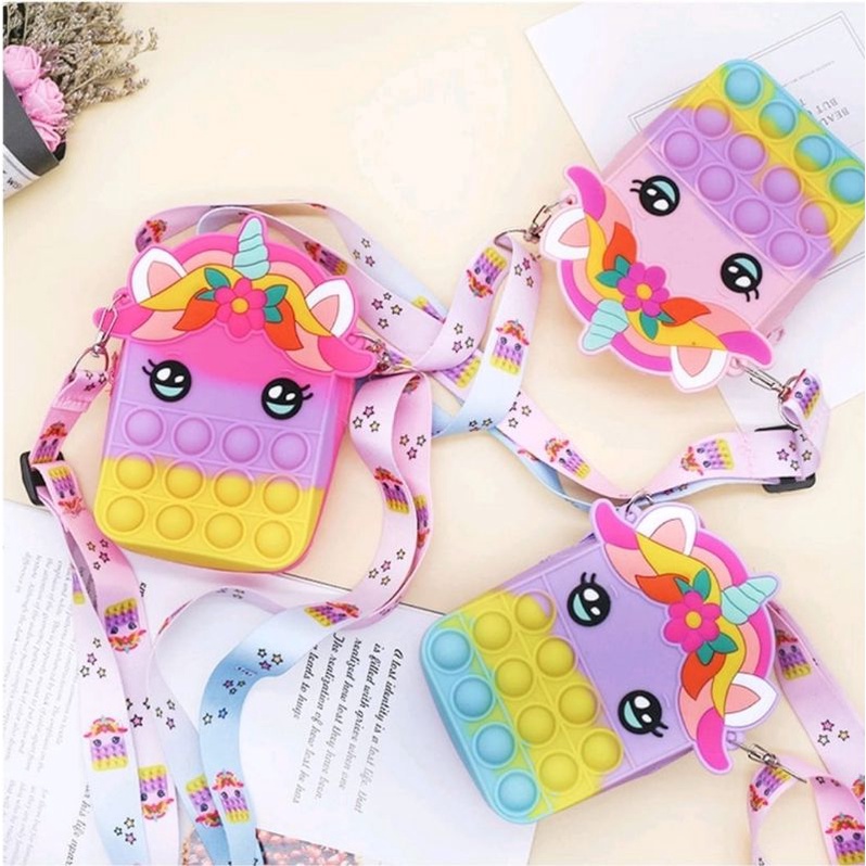 Tas Pop it depan belakang ada Tali Selempang