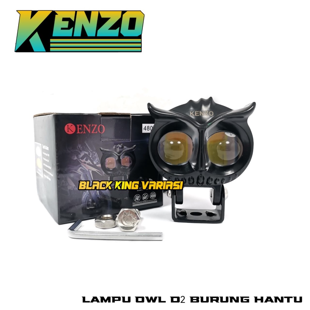 Lampu Tembak Laser LED D2 OWL Laser 2 Mode Jauh Lampu Tembak Owl 2 Mata Waterproof