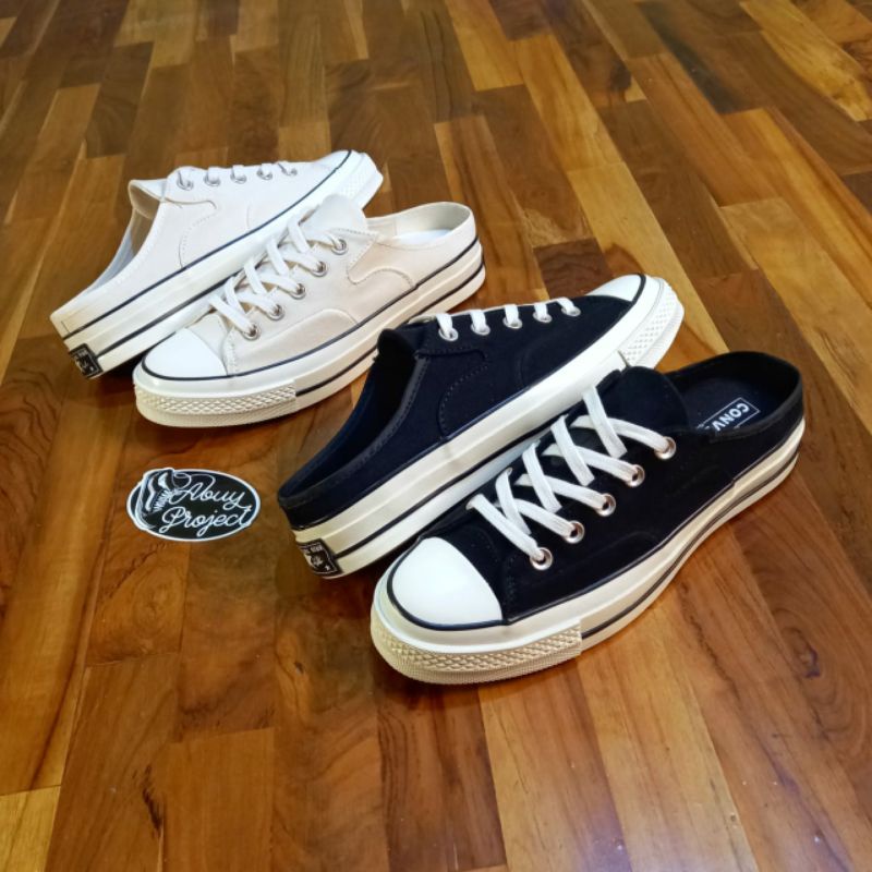 Converse 70s Mule Recycled Black White Converse Mule Converse Slip On Converse Slipon