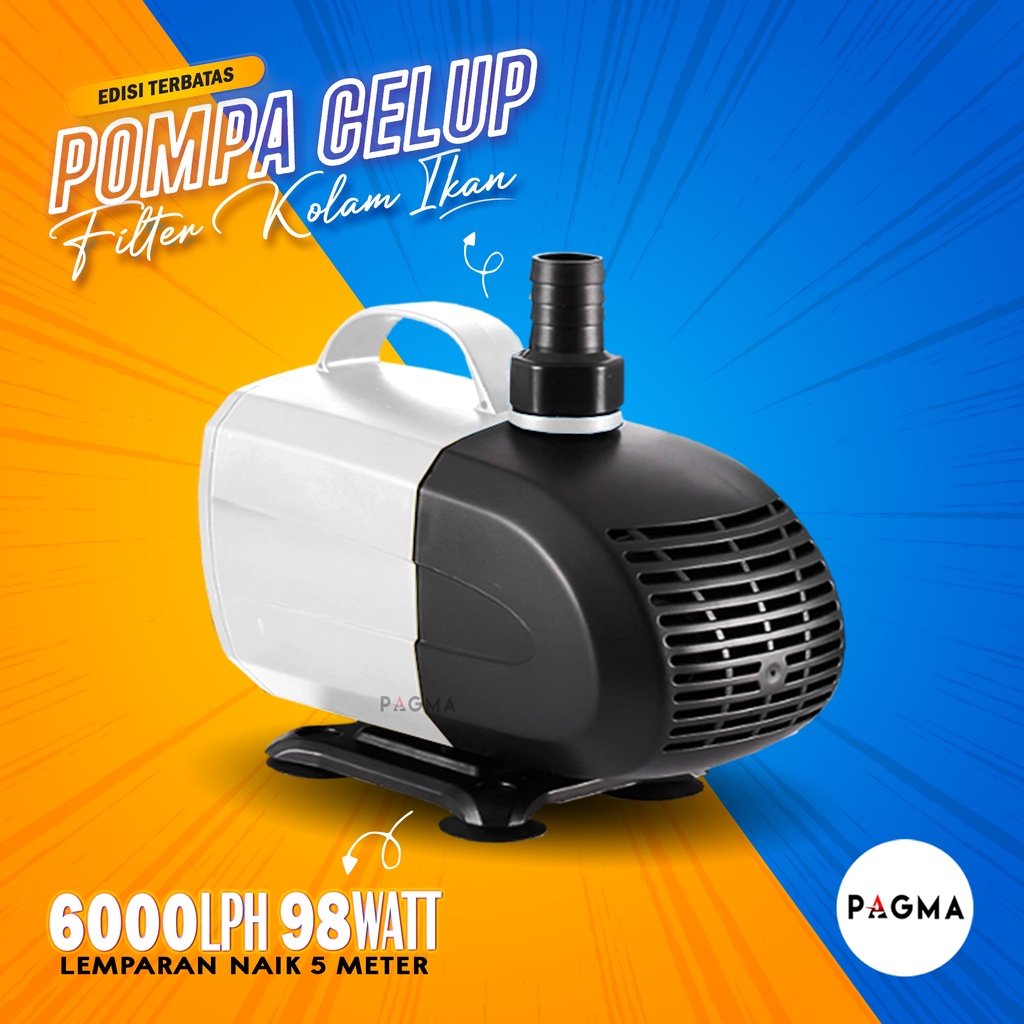 Pompa Celup Mesin Air Kolam Filter Besar Ikan Koi Waterfall Terjun Hias Submersible Water Pump 5000 