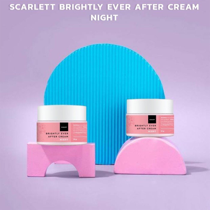 Krim Malam Scarlett Whitening Brightly Ever After day cream