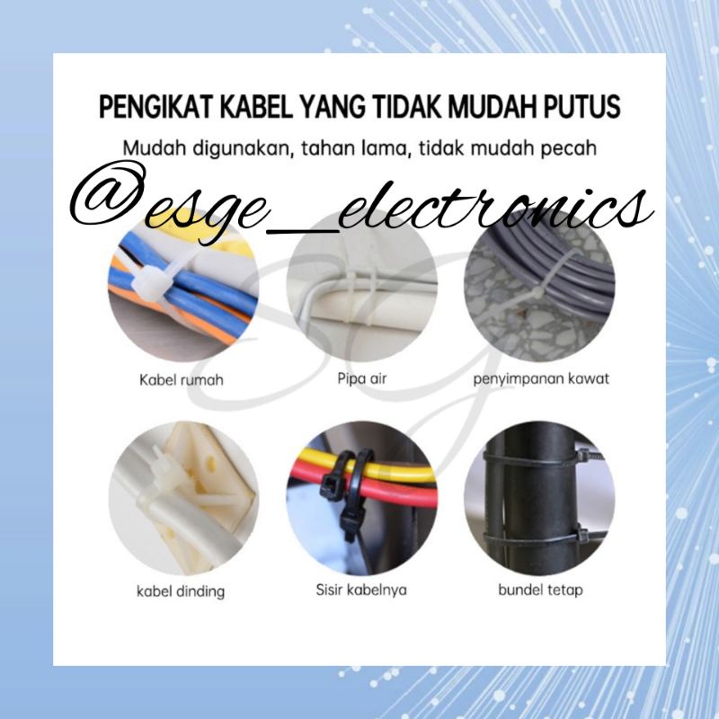 KABEL TIES 2.5X100MM KABEL TIE CABLE TIES CABLE TIE KABEL PENGIKAT KABEL TIES NYLON KABEL TIES NILON INSU LOCK INSULOCK CABLE TIES CABLE TIE KABEL PENGIKAT MAKANAN KABEL MAKANAN KABEL TIES PLASTIK