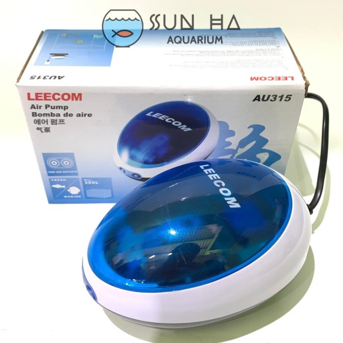Leecom Au 315 Super Silent Aerator Mesin Pompa Udara Aquarium 4 Watt