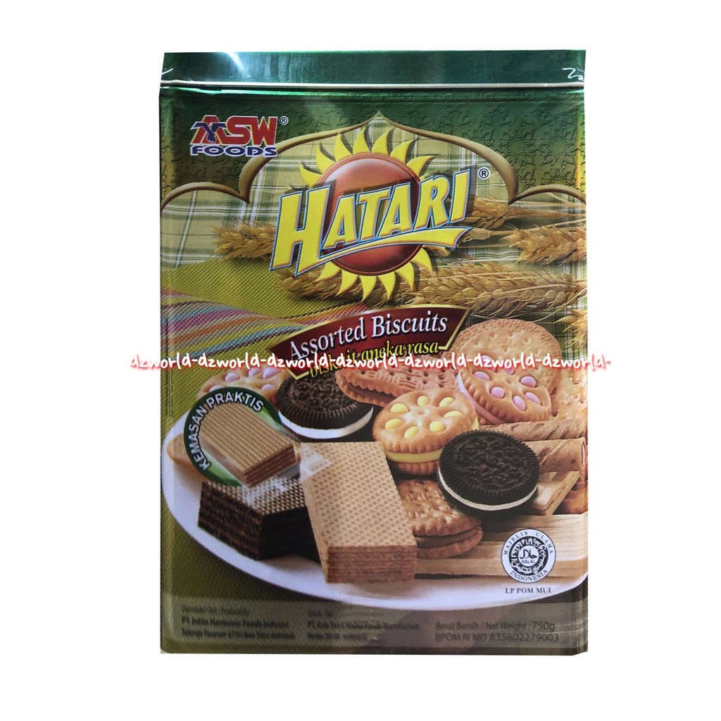 Hatari Assorted BIscuits 700gr Biskuit Aneka Rasa Biskuit Kaleng Wafer Cookies Kukis Hattari Atari Aneka Rasa Biskuit