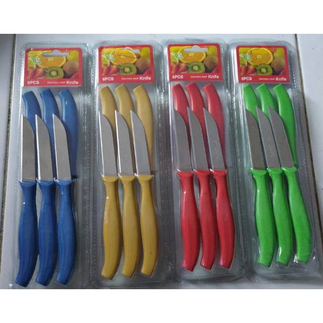 Pisau Set / Pisau Kecil / Pisau Buah / Pisau Sayur / Pisau Set Buah dan Sayur Isi 6 Pcs