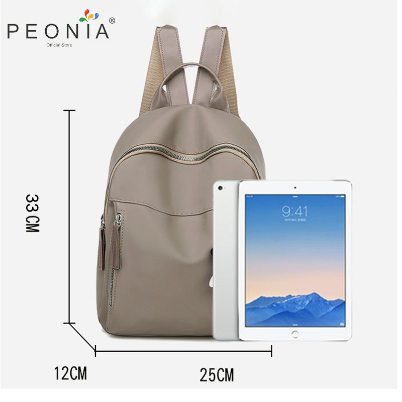 Peonia PNA DESCA Water Resistant Ransel Korea Tas Wanita Punggung Import Kantor Kerja Sekolah Kuliah Outdoor Trendy Fashion Style Travel Casual Backpack Anak Remaja Perempuan Selempang Cewek Bag-1