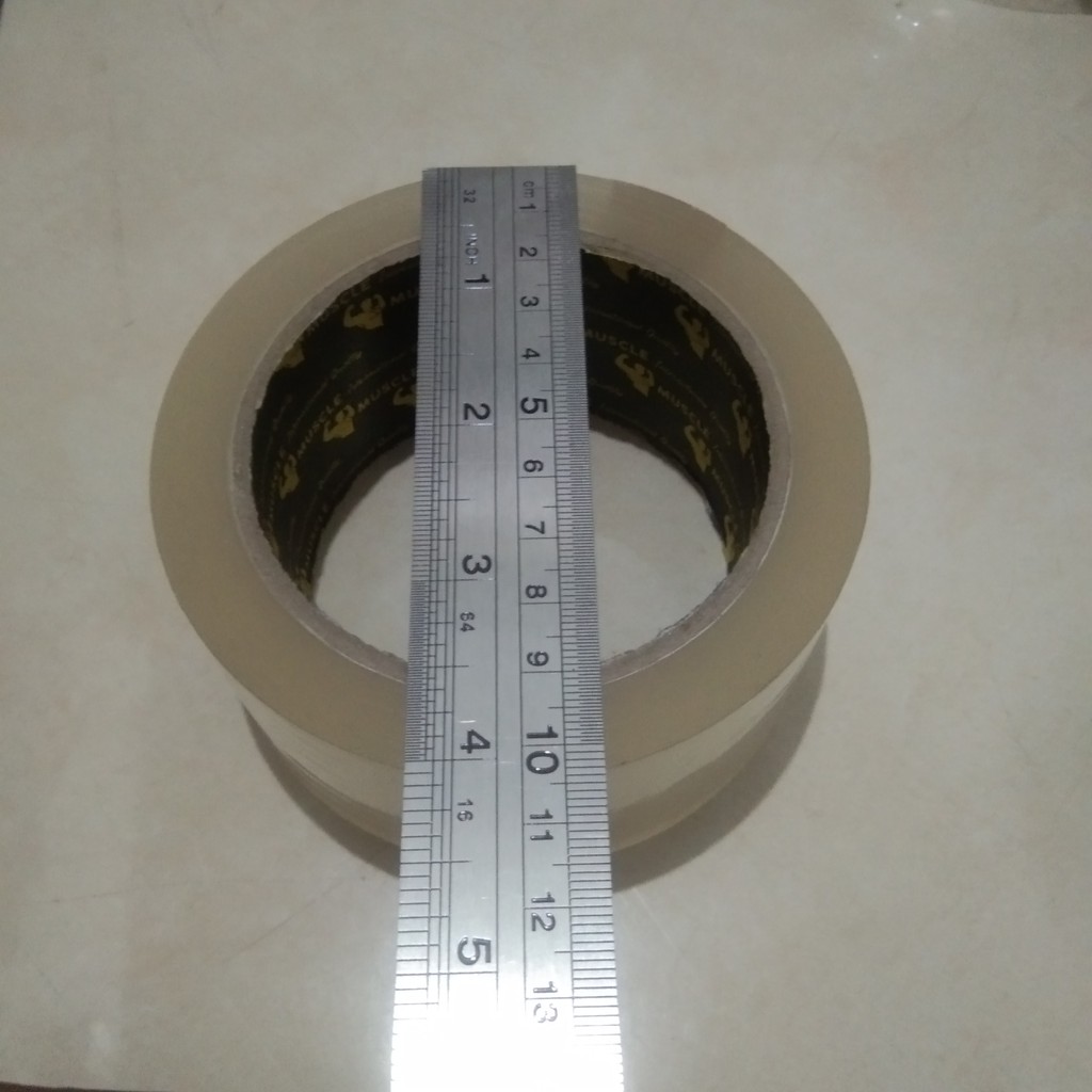 

lakban bening tebal 1/2 in atau 1,2 cm