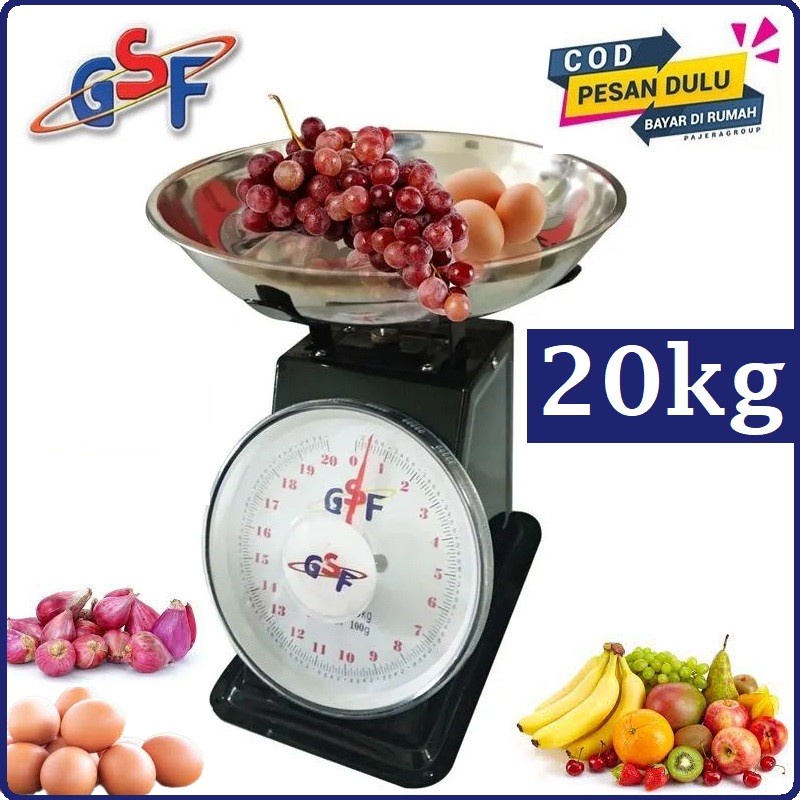 Timbangan Duduk GSF 20kg Timbangan Manual Jarum Super Akurat-original